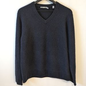 Vince Men's Navy Blue Cashmere V Neck Pullover Sweater Size Large